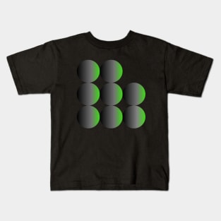 Green Gradient Spheres Kids T-Shirt